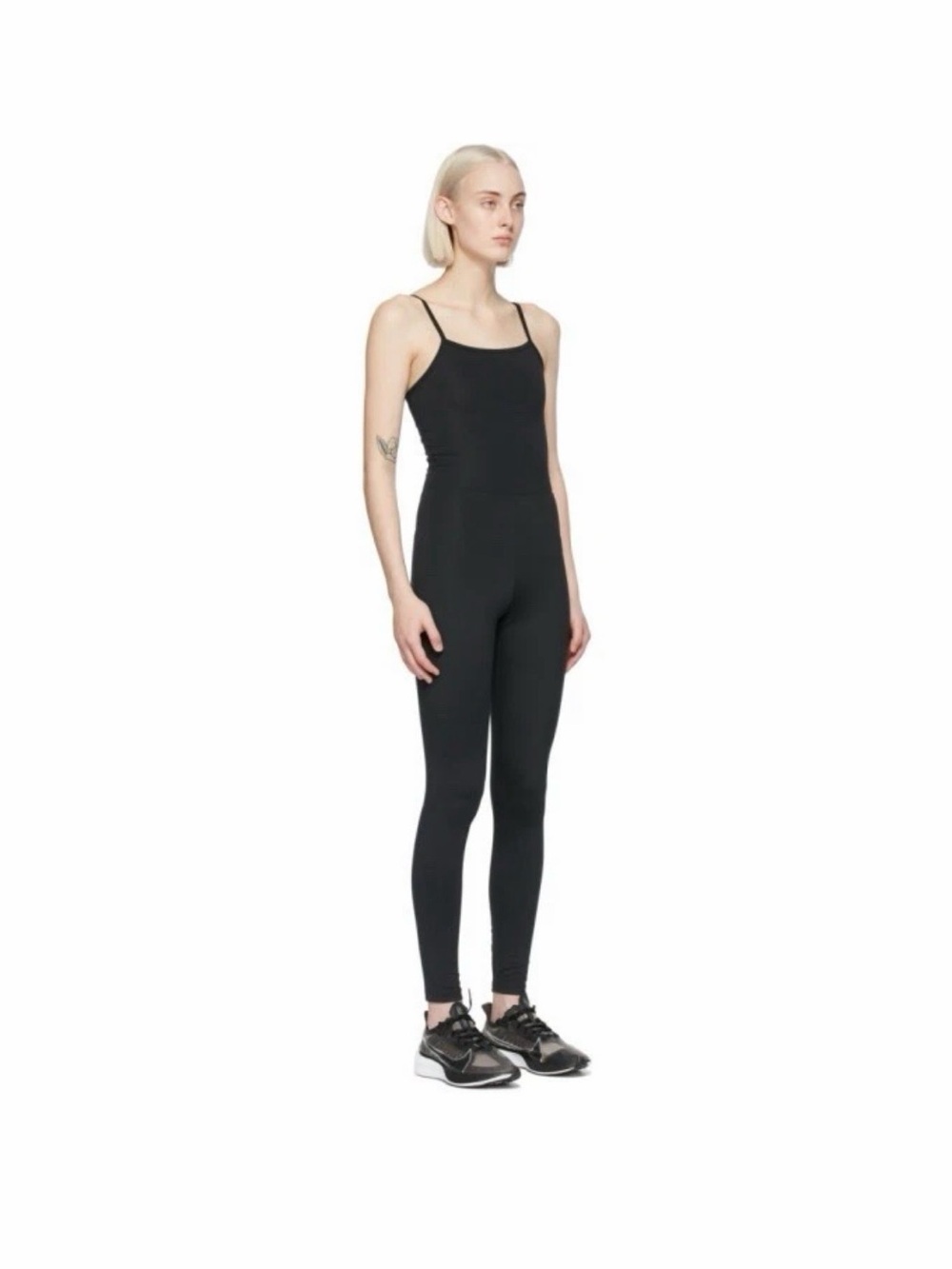 Girlfriend Collective Women’s Black Size XS Cami Unitard Active Workout Bodysuit